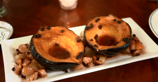 Maple roasted acorn squash for Thanksgiving